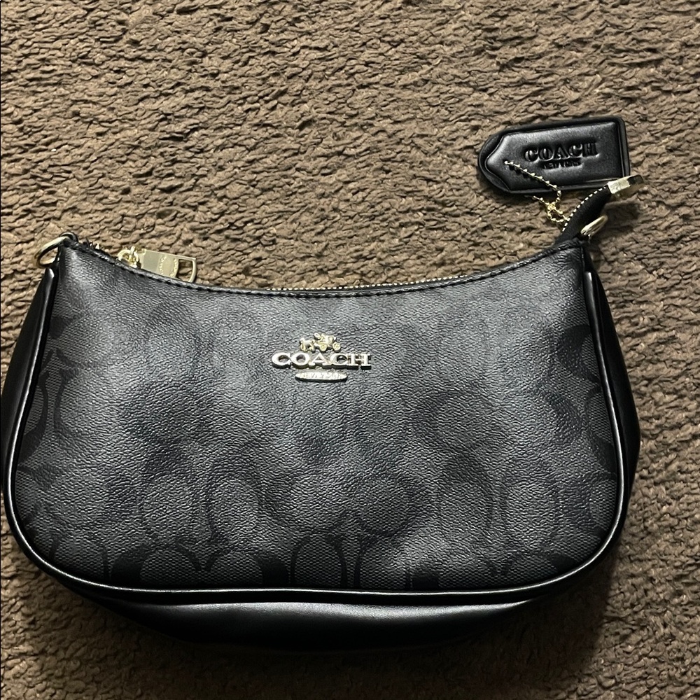 Coach Black Signature Leather Bag